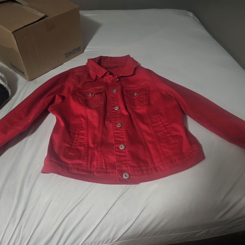 Torrid Red Jean Jacket